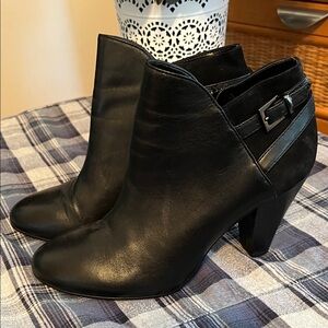 Gianni Bini Black Ankle Booties with Buckle Detail